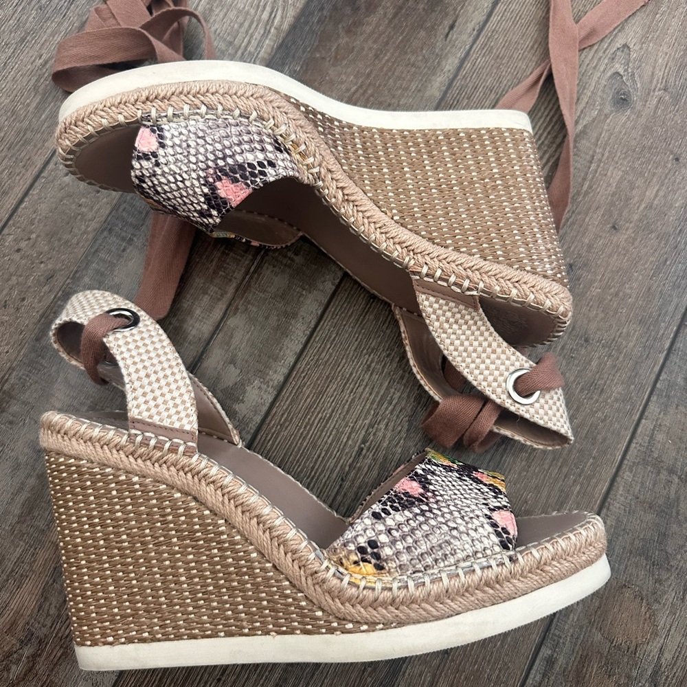 Vince Camuto Snake Print Wedge